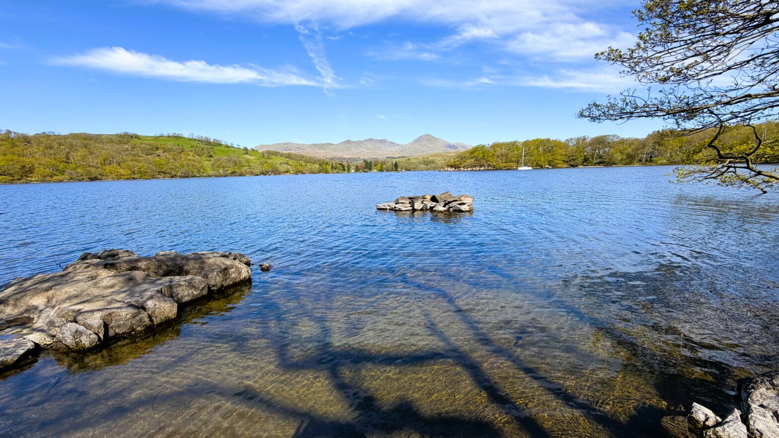 A wide-angle shot of the Coniston Water.