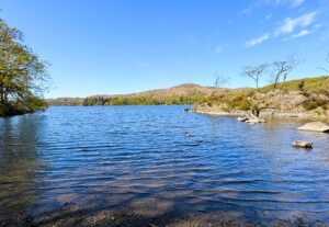 Coniston Water viewed from High Peel Bay.