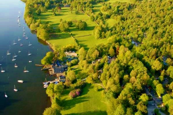 Aerial view of Fell Foot Park