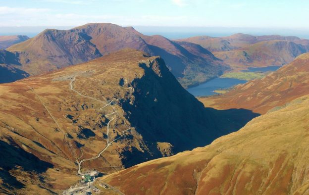 Aerial view of Honister Slate Mine
