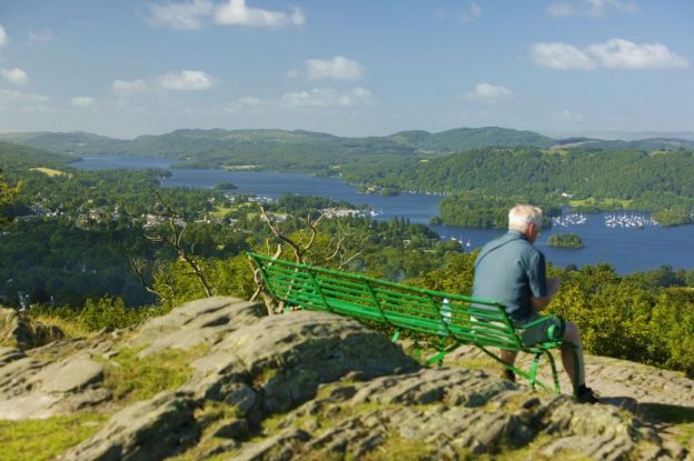 Man admiring the view from Orrest Head