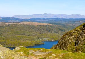 Spring time view of the Coniston Fells from Gummers How.