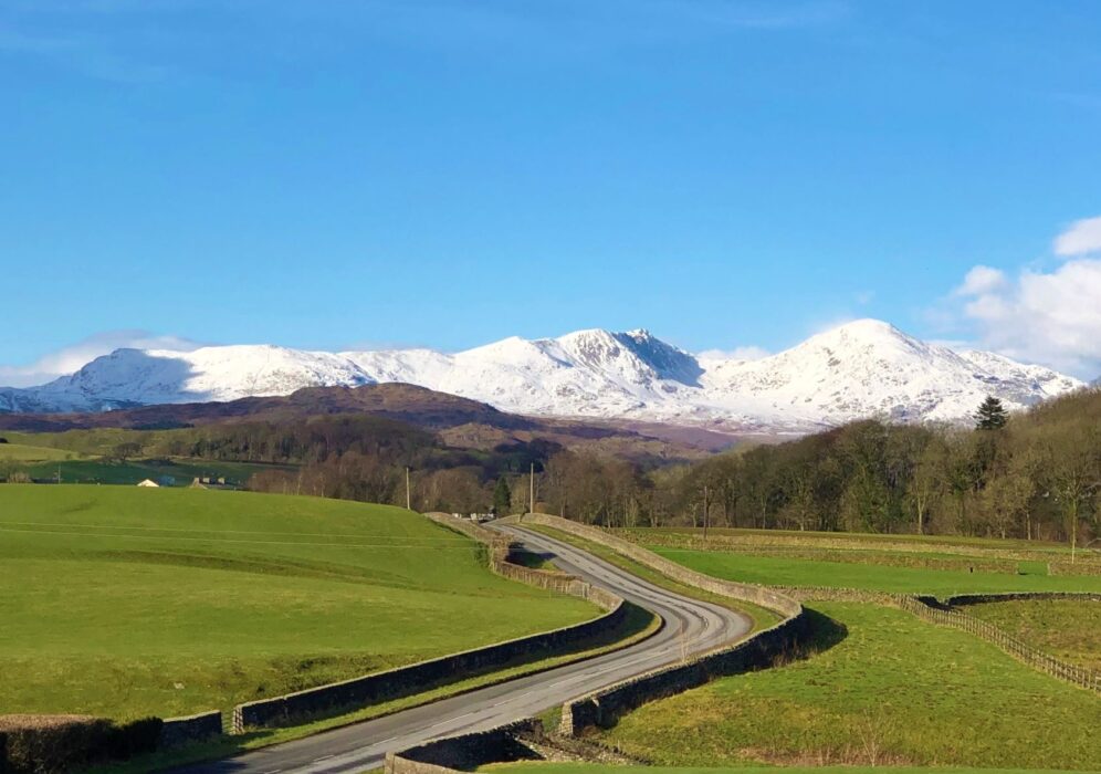 Coniston Fells in winter