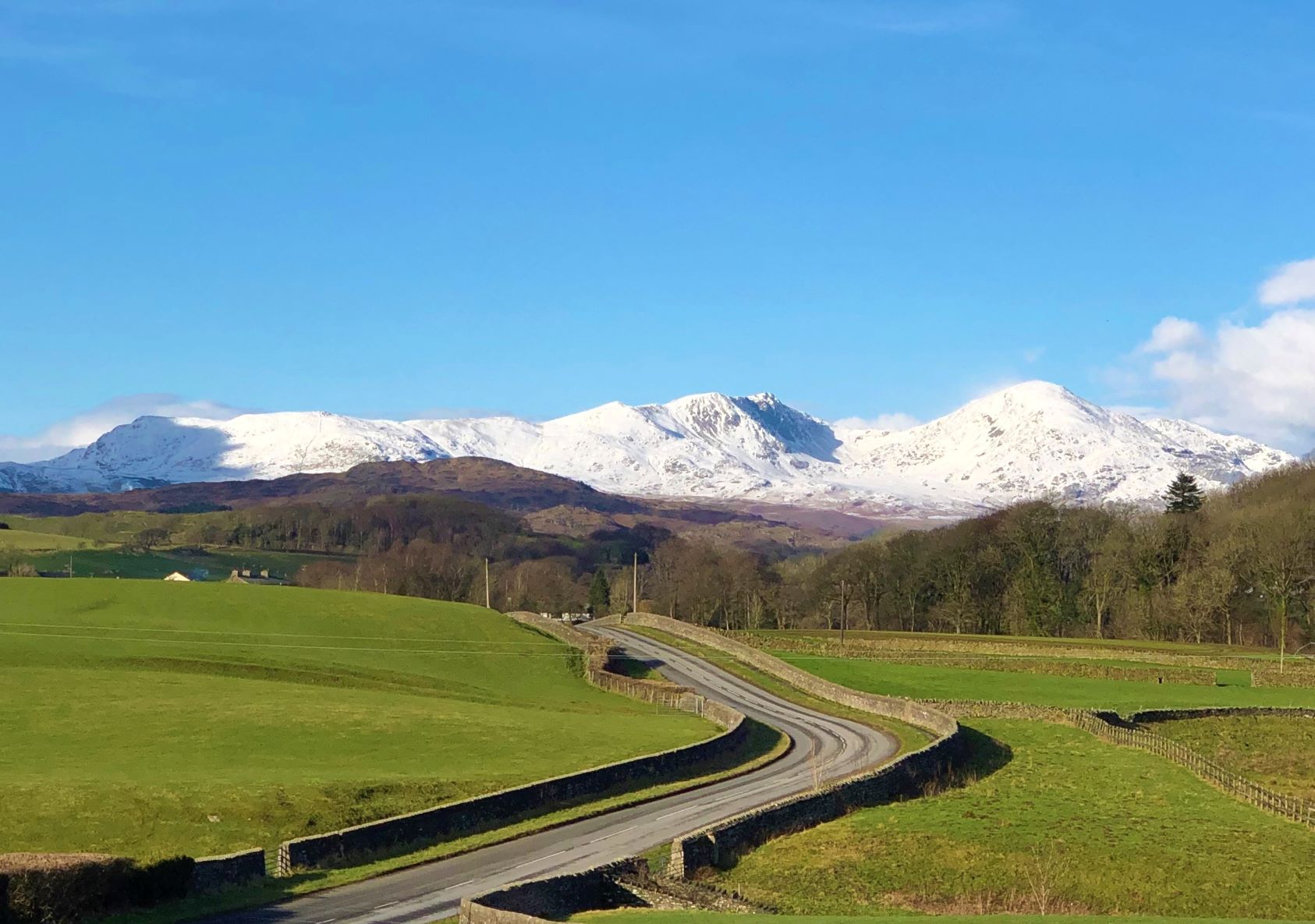 Coniston Fells in winter