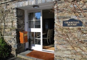 The front door at Charcoal House