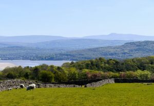 View from Hampsfell to Ingleborough.