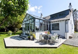 Sunny image of Weavers Cottage from the rear