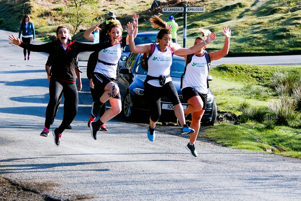 Ladies jumping on the K2B Challenge