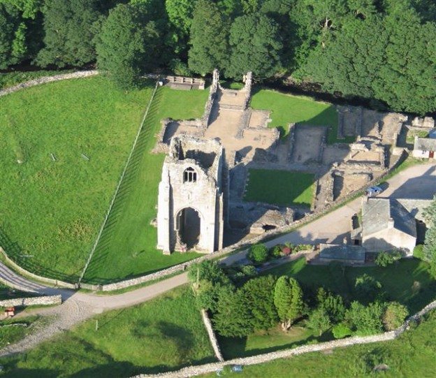 Aerial view of Shap Abbey