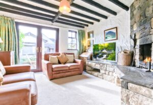 The living room at Bridgelands Cottage