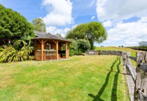 Dog-friendly enclosed garden and summer house at Cartmel Hill in the South Lakes
