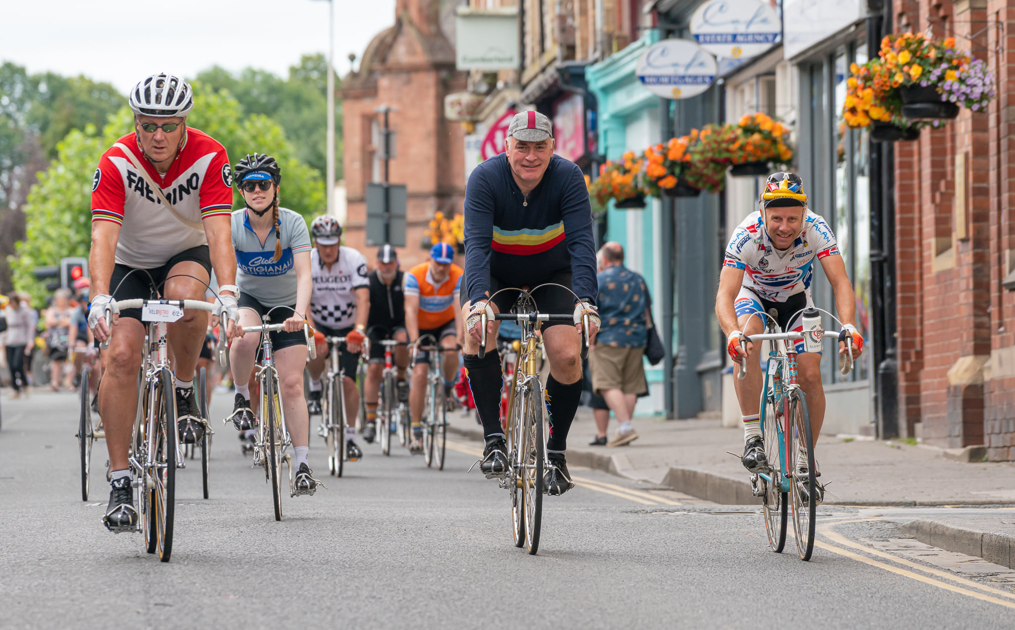 Cyclists in the Velo Retro event in Cumbria