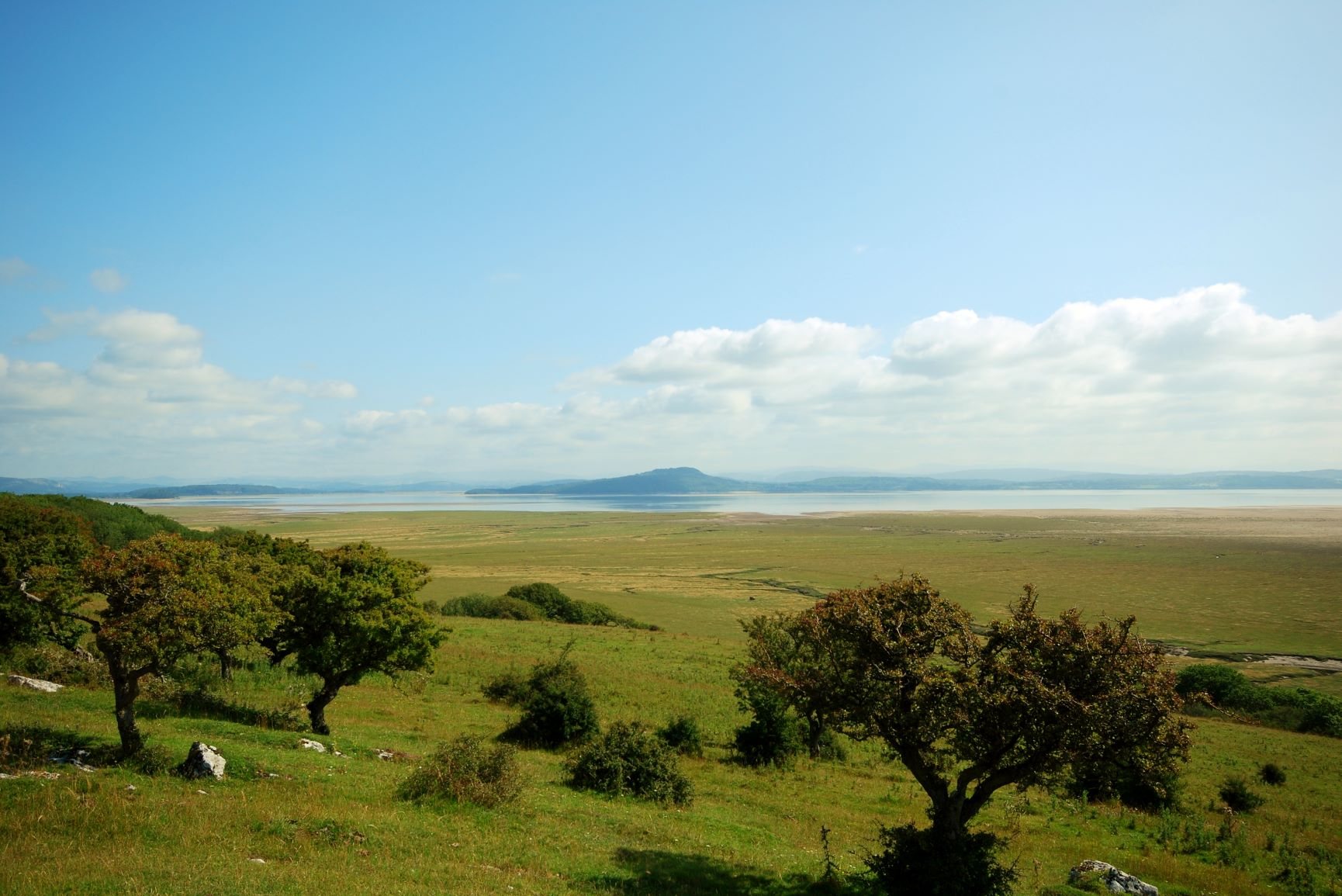 The view From Humphrey Head across Morecambe Bay