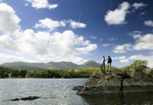 Image of a couple on Peel Island on Coniston Water