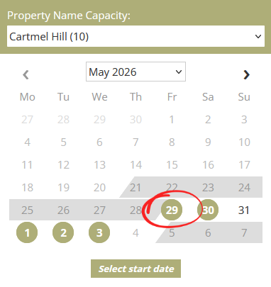 offer - calendar view