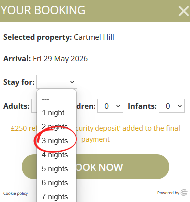offer - number nights
