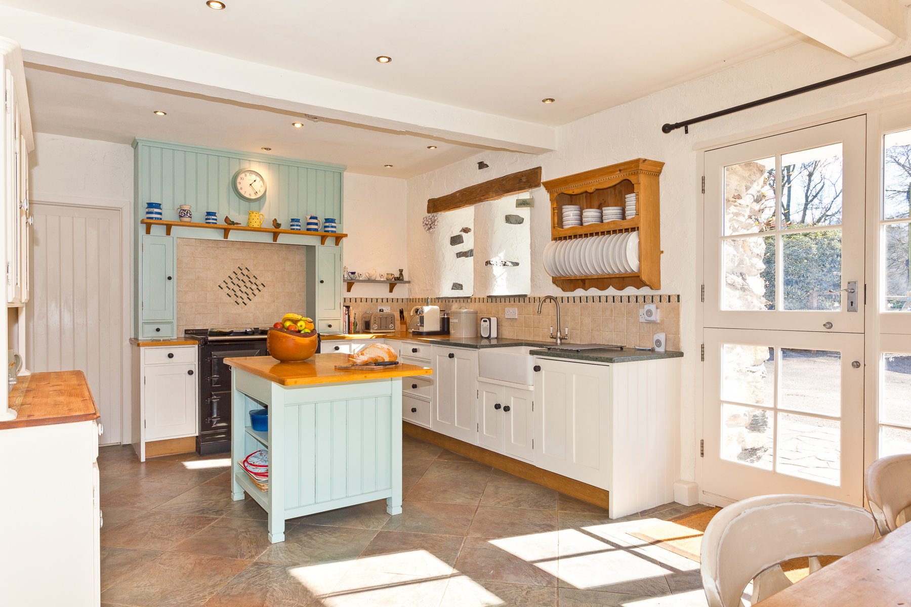 Sunny kitchen at Charocal House